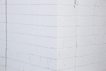 Wall Mural - stack of white Lightweight Concrete block