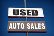 © jdoms - aged and worn vintage photo of used cars sign