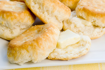 Homemade Baked Biscuits with Butter