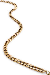 Wall Mural - Yellow Gold Chain Necklace Isolated on a White Background