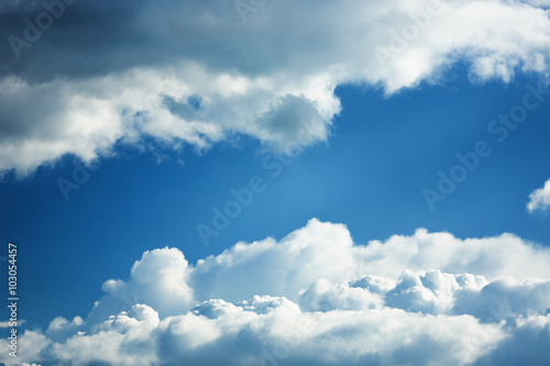 Naklejka na szybę Blue sky with white clouds