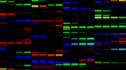 Poster - Animation of colored squares moving fast 