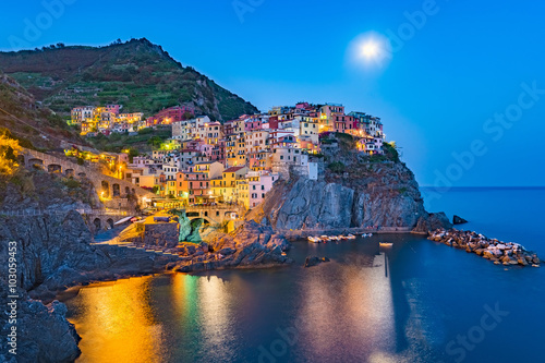 Obraz w ramie Manarola village , Cinque Terre , Italy