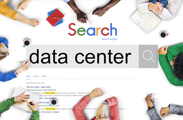 Wall Mural - data center system computer server storage concept