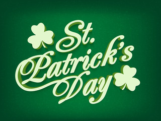 Poster - 3D text for St. Patrick's Day celebration.