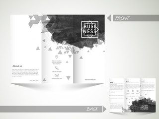 Two page Trifold Brochure, Template or Flyer design.