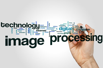 Wall Mural - image processing word cloud