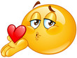 Blowing kiss male emoticon