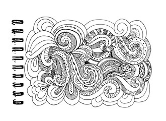 Aufkleber - Abstract hand drawn ornament, background for your design
