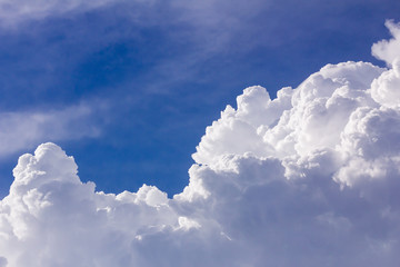 Wall Mural - clouds in blue sky before rain