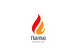 Fire Flame Logo design vector drop. Droplet Logotype icon