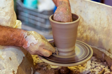 Potter creating a jar