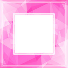 Pink Abstract Polygonal Border