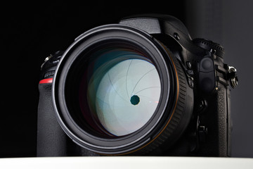 DSLR camera with big aperture ratio lens