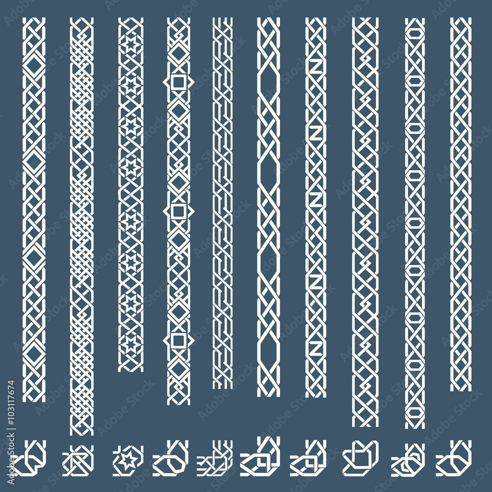 Seamless islamic ornamental borders. Seamless pattern border, arabic ...
