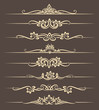 Calligraphic design elements, page dividers with thai ornament. Divider ornament page, ornate vector illustration