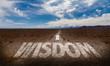 Wisdom written on desert road