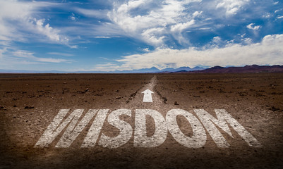 wisdom written on desert road