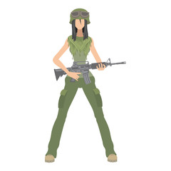 Wall Mural - soldier girl  arms