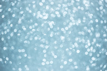 Festive Blur Blue Glitter  Bokeh Background