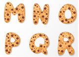 Fototapeta Dinusie - Alphabet on cookies design 