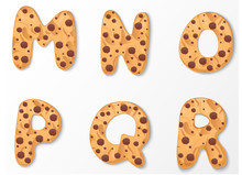 Alphabet On Cookies Design 