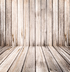 Wall Mural - empty of room - old wood texture background