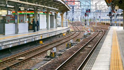 Poster - Railways, tracks and platform