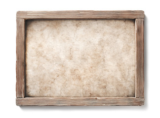 Wall Mural - old parchment in rustic frame