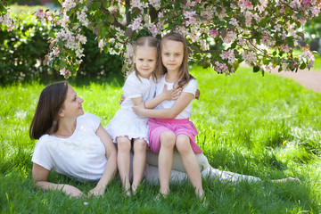 Mother and two daughters