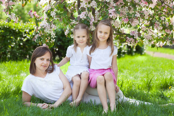 Mother and two daughters