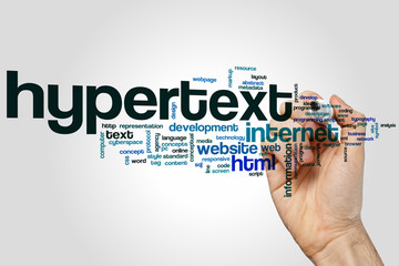 Wall Mural - hypertext word cloud
