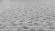 © jackritw - Perspective View of Monotone Gray Brick Stone Street Road. Sidewalk, Pavement Texture Background
