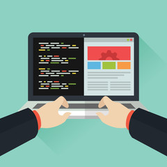 best website development coding stock illustration