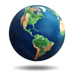 earth isolated on white