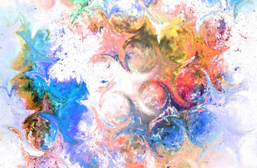 Aufkleber - Color Abstract background and glass effect,  And light circle structure.
