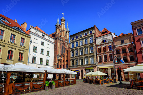 Fotografía Gothic facades on the central square in Torun, Poland