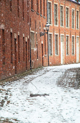 Wall Mural - Old town of Leuven in winter