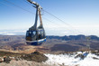 Circulating cableway in the mountains