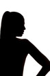 © vladimirfloyd - silhouette of a young woman on a white background