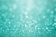Aqua Turquoise And Teal Green Bokeh Glitter Sparkle Background