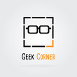 Geek Corner, geek logo, Vector Logo Template