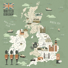 United Kingdom Attractions Travel Map