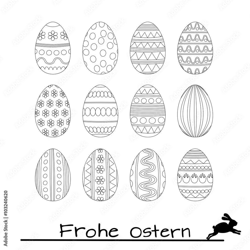 Ostereier Zum Ausmalen Vektor Vorlage Silhoette Mandala Ostereier Zum Ausmalen Vektor Vorlage Silhoette Mandala