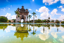 Patuxai Literally Or Victory Gate Or Gate Of Triumph In Laos