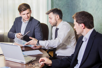 Wall Mural - the meeting of the group of businessmen