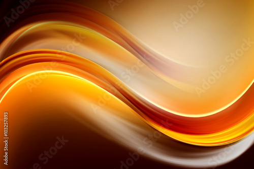 Tapeta ścienna na wymiar Modern Abstract Gold Orange Wave Design Background