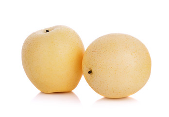 Wall Mural - asian-pear fruit on white background