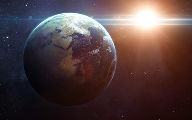 Canvas Print - view of earth from space. elements of this image furnished by nasa
