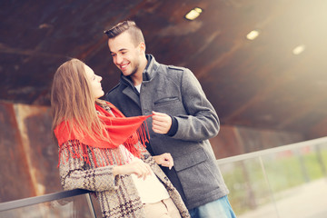 Wall Mural - Young romantic couple